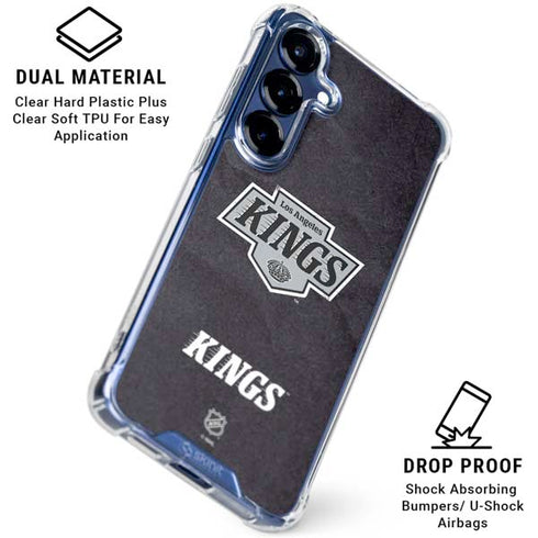 NHL Los Angeles Kings Distressed Galaxy S25 Clear Case